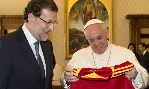El presidente del Gobierno y el Papa Francisco en el Vaticano