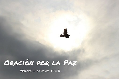 Cartel del acto por la paz convocado en la Universidad de Valencia. 