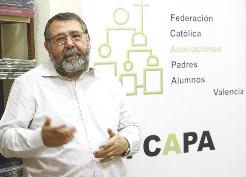 Vicente Morro, portavoz de la Mesa de la Educación por la Libertad de Valencia. 
