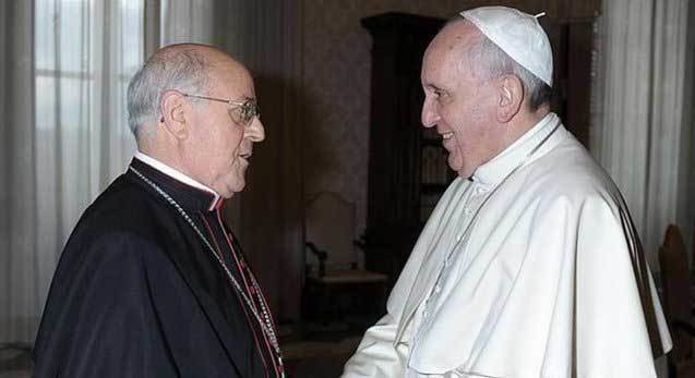 El Papa Francisco y el cardenal Ricardo Blázquez en un encuentro.