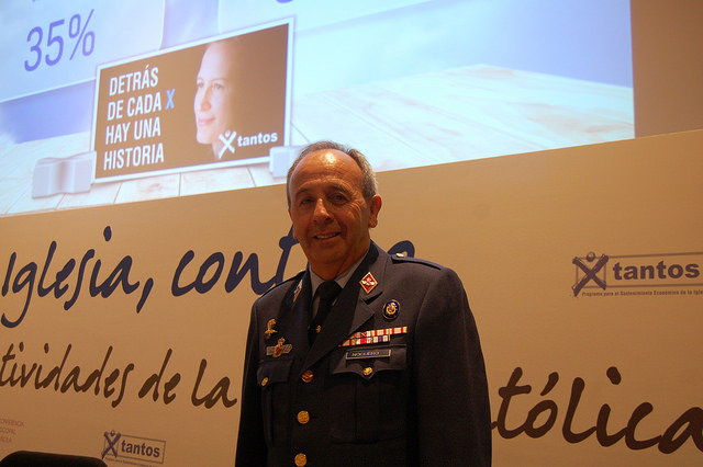José Noguero, subteniente del ejército del Aire y director de Cáritas Castrense de Getafe. 