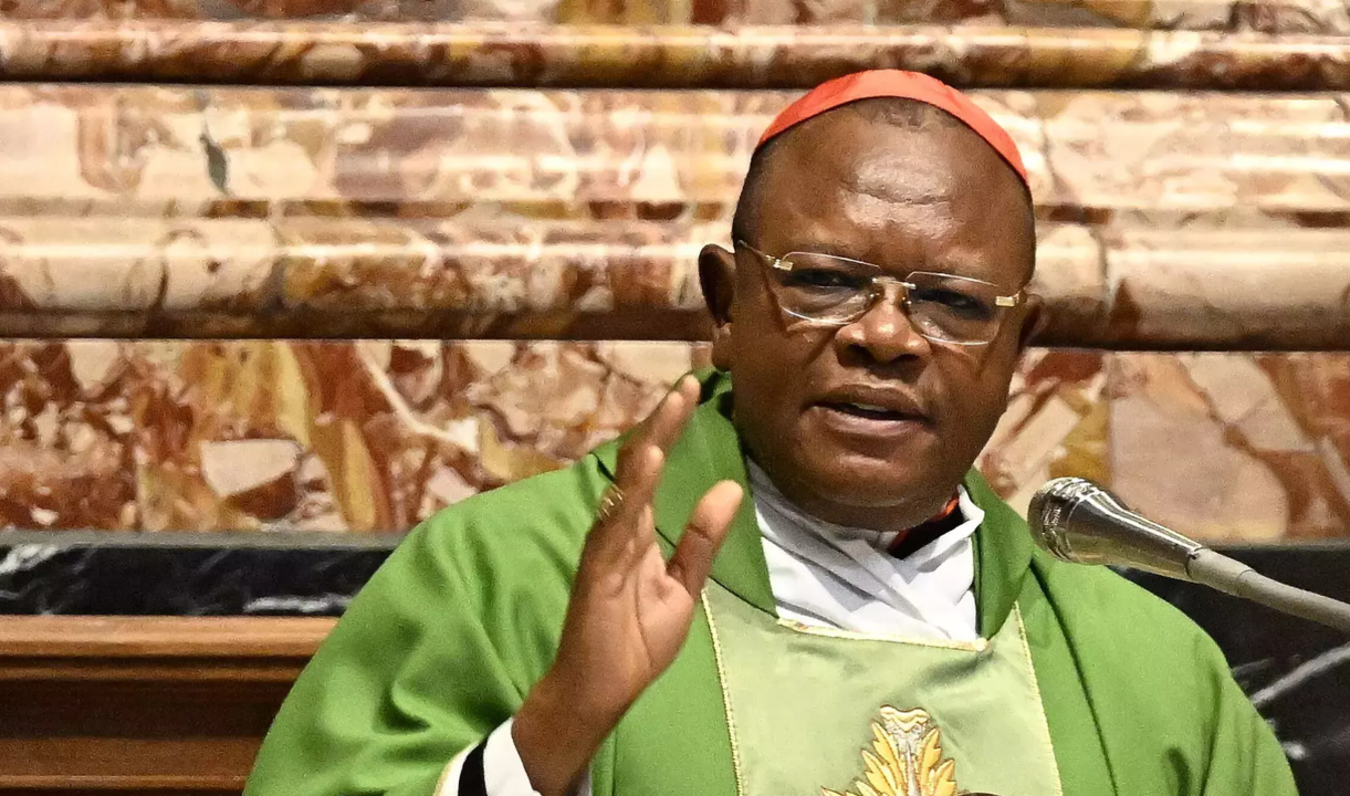 El cardenal Fridolin Ambongo, arzobispo de Kinshas y presidente de la Conferencia Episcopal Africana.