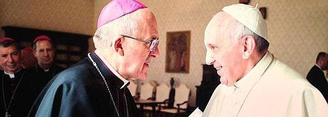 El cardenal Osoro y el papa Francisco.