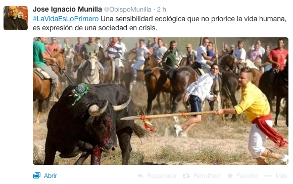 Tweet de monseñor Munilla en defensa de la vida del no nacido