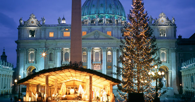 Decoración navideña del Vaticano. 