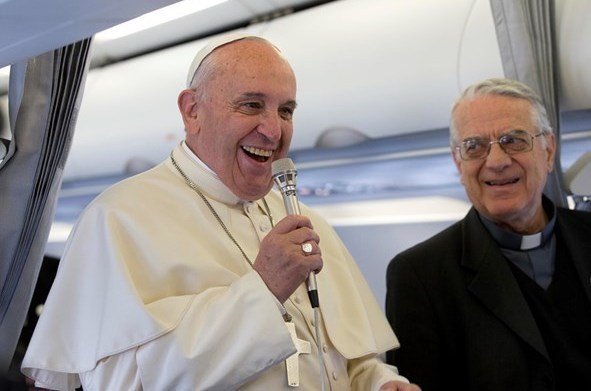 Francisco en el vuelo papal