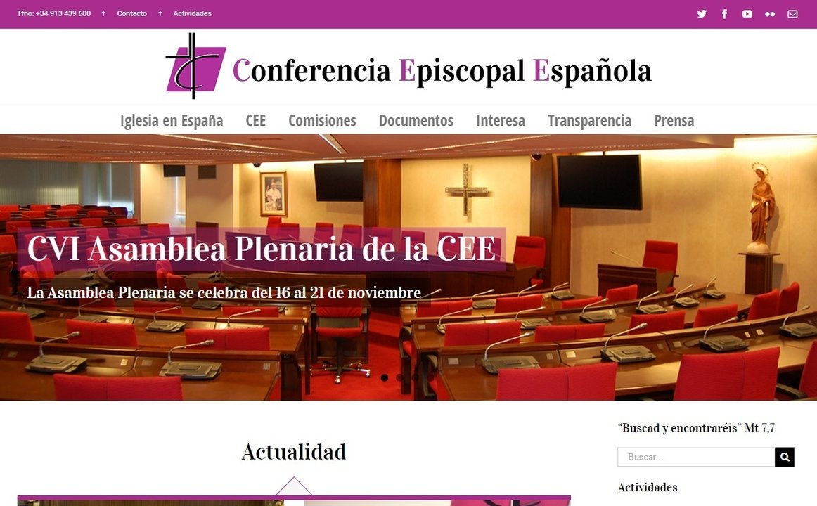Nueva web de la Conferencia Episcopal.