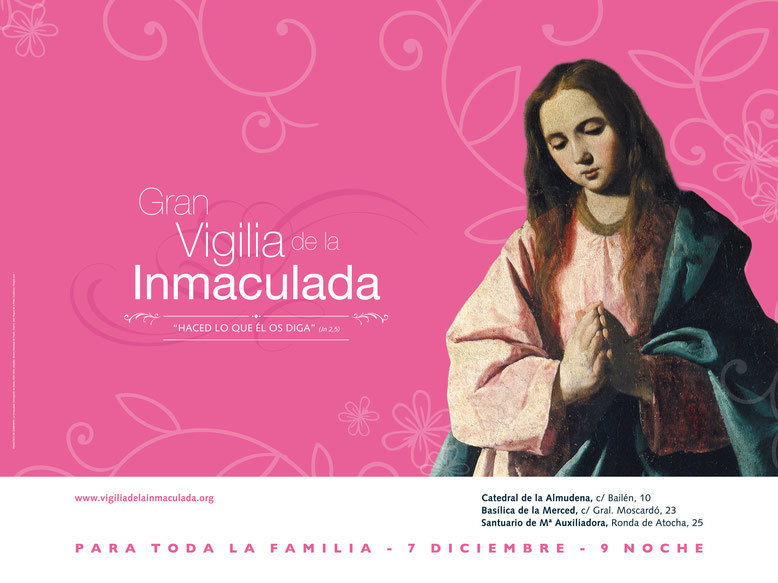 Cartel de la Novena a la Inmaculada de Madrid.