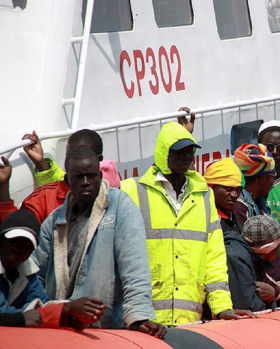 Migrantes procedentes de África, que llegan a Canarias. 
