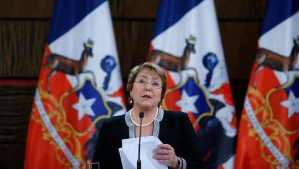 Michelle Bachelet Jeria, presidenta de Chile. 
