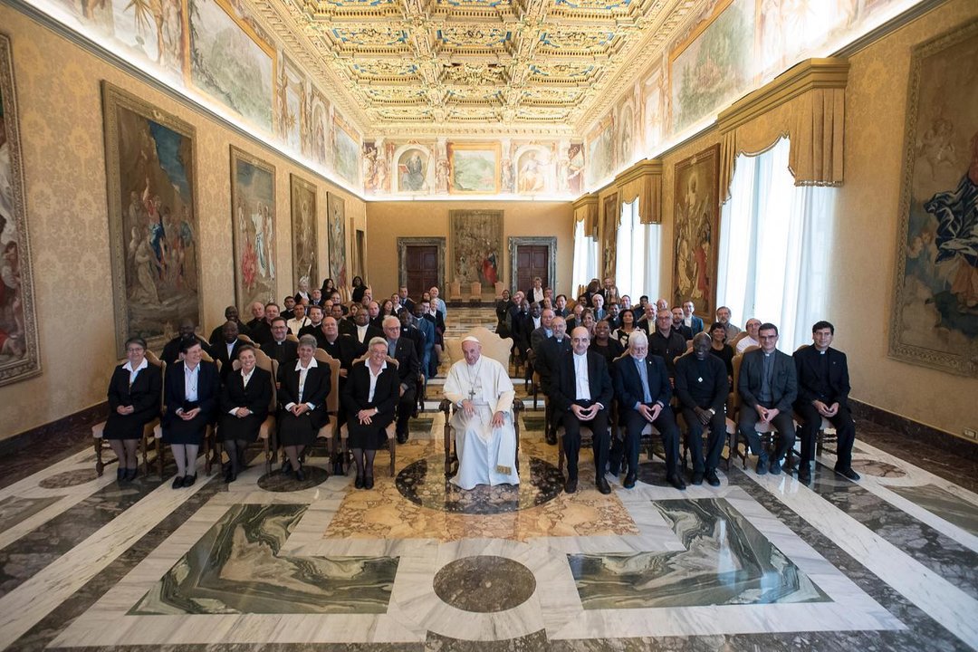 El Papa Francisco recibe al Consejo de Superiores de las Escolapios. 